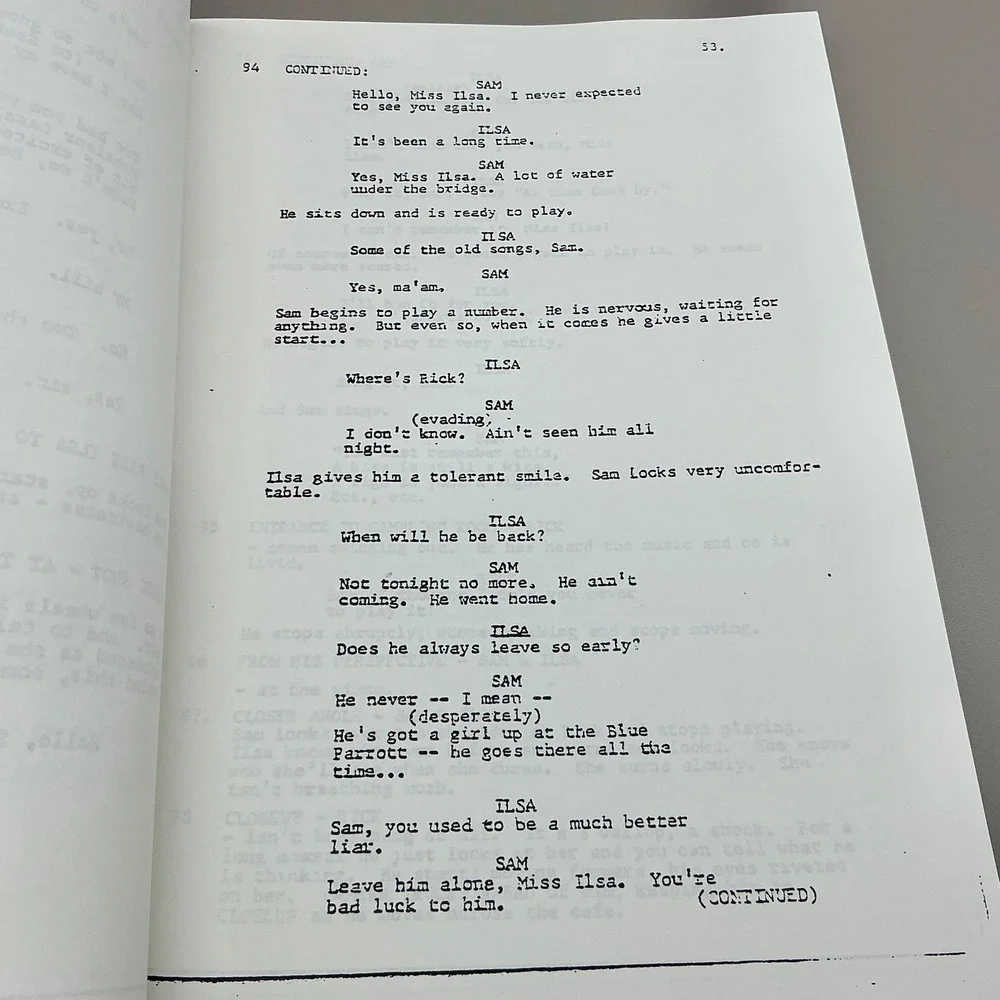 Casablanca Screenplay Copy 1942 Movie Script Michael Curtiz Hal Wallis 158 Pages